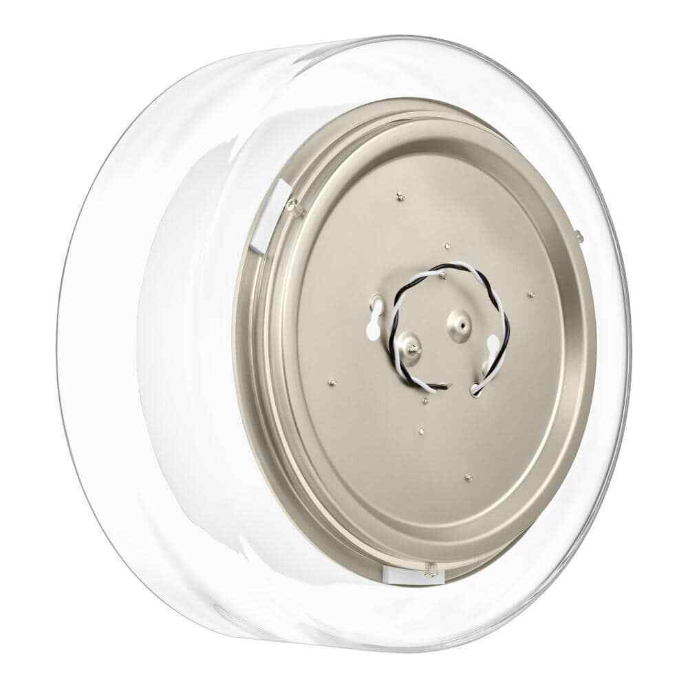 Denning 13 in. Brushed Nickel Smart Voice Controlled RGB LED Flush Mount