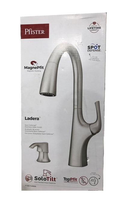 Pfister Ladera Single-Handle Pull Down Sprayer Kitchen Faucet Stainless Steel