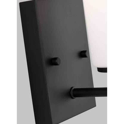 Generation Lighting Alturas 4.375 in. 1-Light Modern Midnight Black Wall Sconce