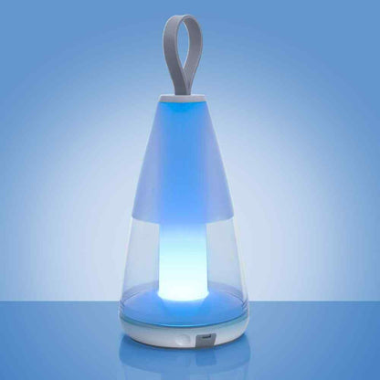 LUTEC 11.5 in. White Outdoor Portable Table Lamp 8500102331
