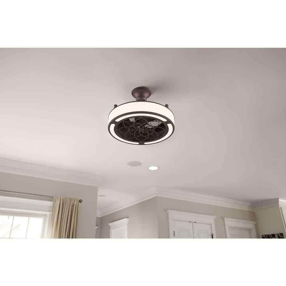 Home Decorators Windara 22 in. LED Indoor/Covered Outdoor Bronze Ceiling Fan