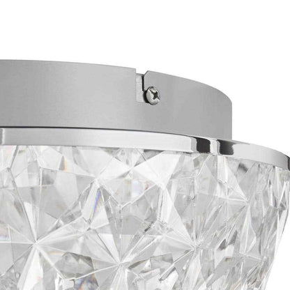 Home Decorators Ellis Place Chrome LED Round Flush Mount Modern Ceiling Light