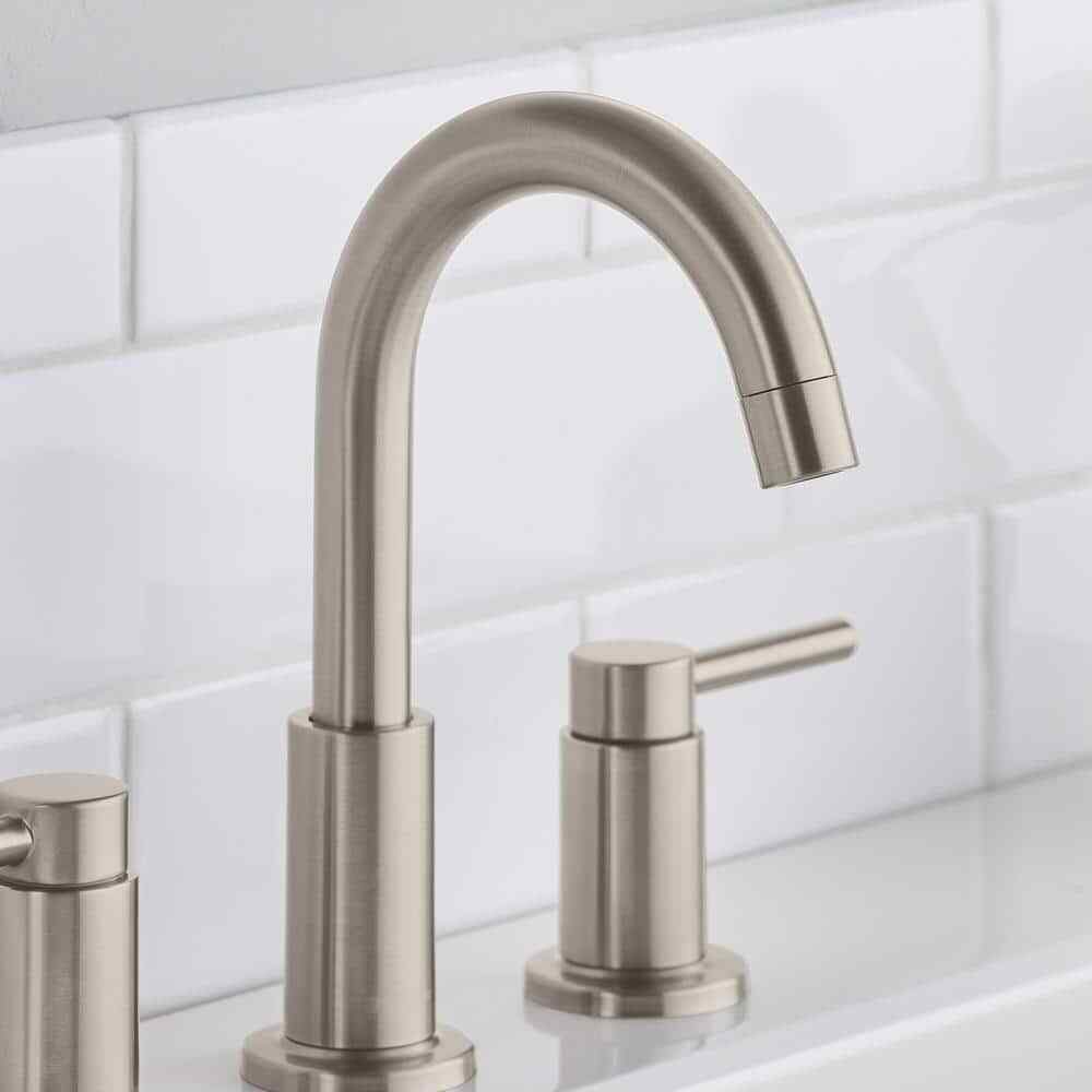 Glacier Bay Dorind 8 in. Widespread 2-Handle Bathroom Faucet Brushed Nickel