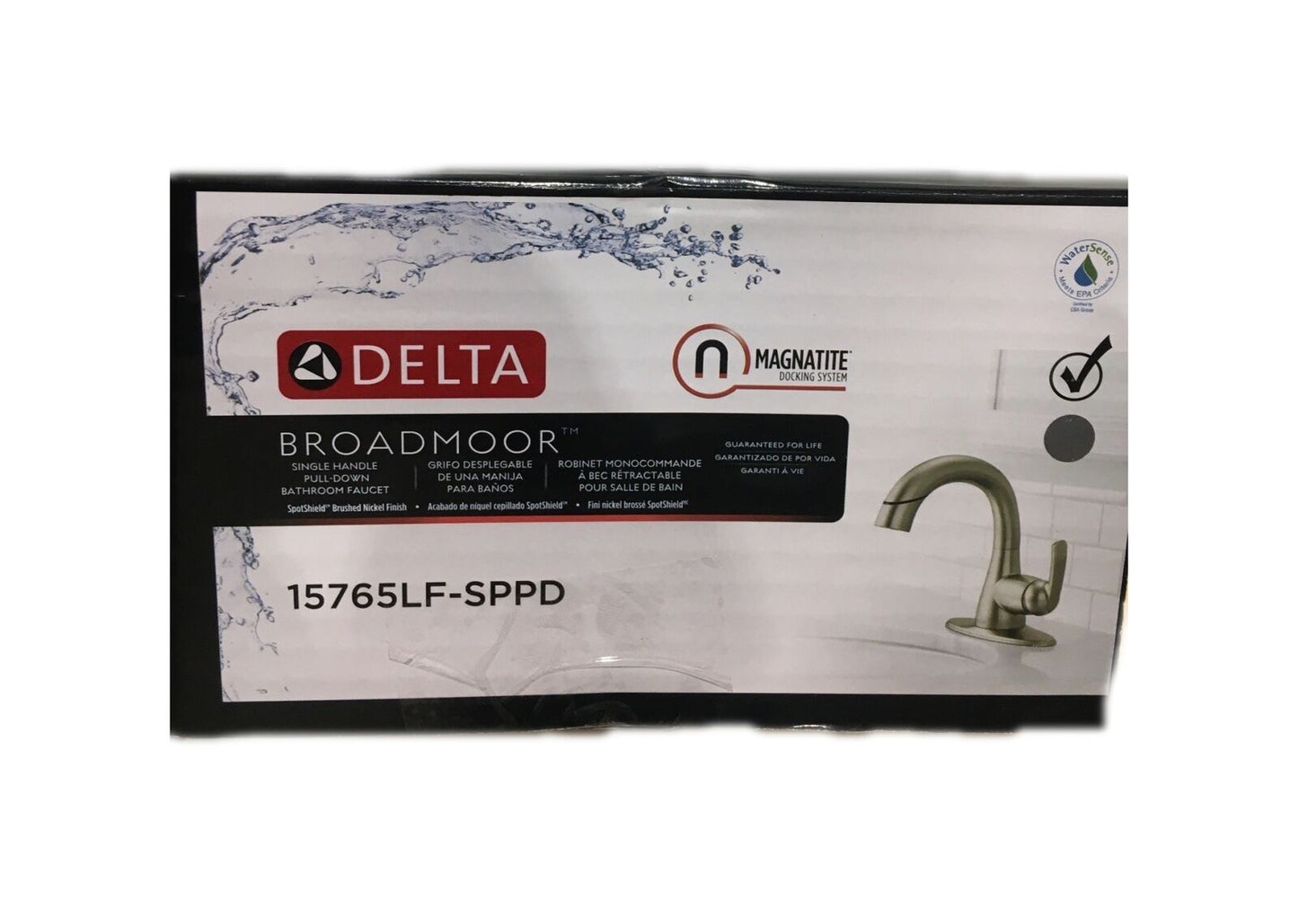 Delta Broadmoor Single Hole Single-Handle Bathroom Faucet w/ Pull-Down Sprayer