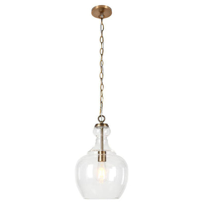 Meyer&Cross Verona 1-Light Brass Pendant with Clear Glass Shade PD0271