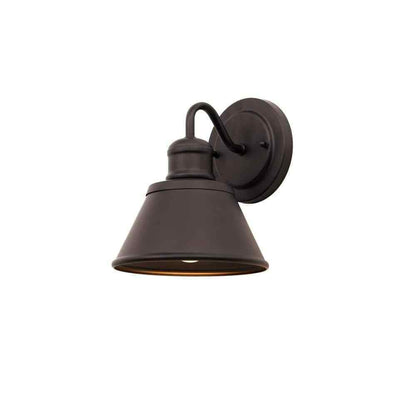 Hampton Bay Cann River 9.5 in. Matte Black Outdoor Wall Lantern Sconce Light