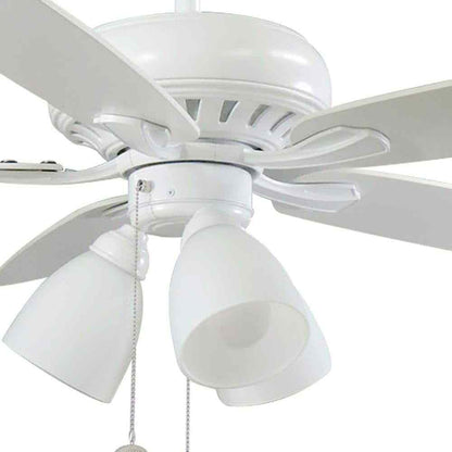 Hampton Bay Rockport 52 in. LED Matte White Ceiling Fan with Light Kit 51752