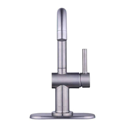 Glacier Bay Dorind Single Hole 1-Handle High-Arc Bathroom Faucet Brushed Nickel