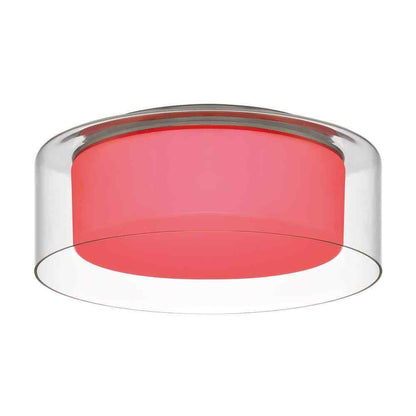 Denning 13 in. Brushed Nickel Smart Voice Controlled RGB LED Flush Mount