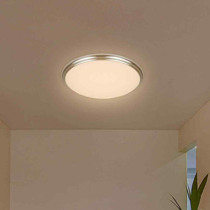 Commercial Electric 12" Light Brushed Nickel and Oil-Rubbed Bronze Flush Mount
