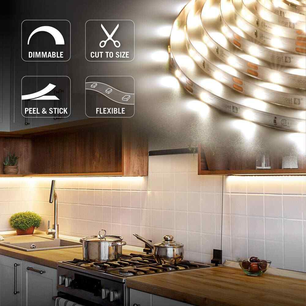 Armacost Lighting RibbonFlex 16 ft. 5m 12-Volt White LED Strip Light Tape 30 LED