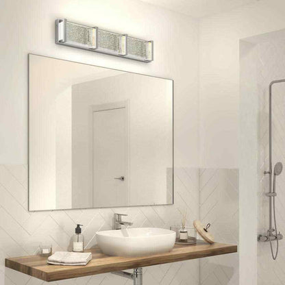 Artika Subway Chrome Modern LED Vanity Light Bar for Bathroom w/ Bubble Glass