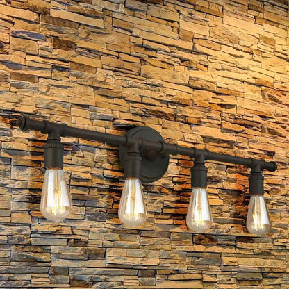 Eglo Rivertown 30 in. 4-Light Rustic Bronze Bathroom Vanity Light 203553A