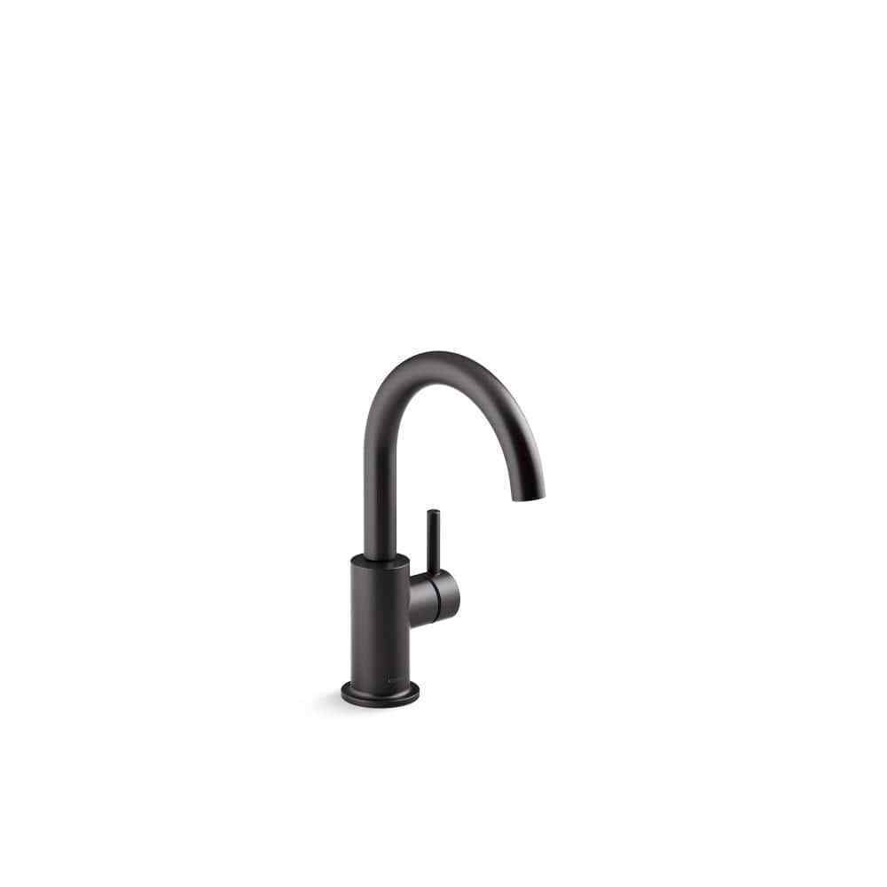 KOHLER Contemporary Single Handle Beverage Faucet in Matte Black 26369-BL