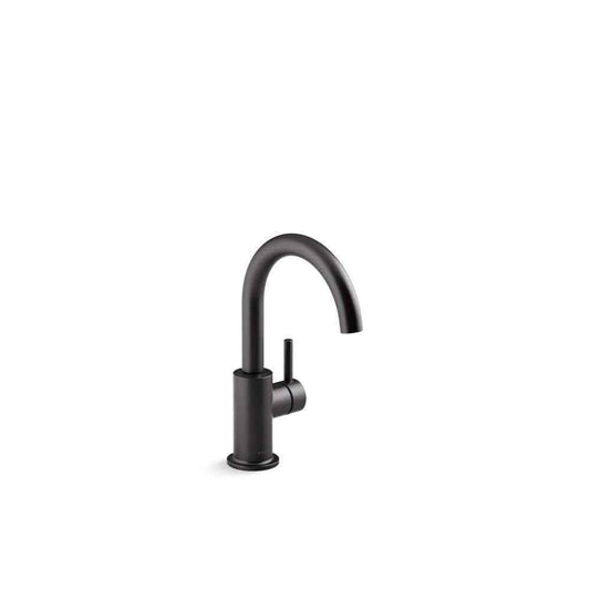 KOHLER Contemporary Single Handle Beverage Faucet in Matte Black 26369-BL