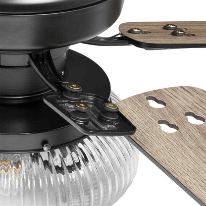 Home Decorators 52 in. Rimgate Indoor Matte Black LED Ceiling Fan w/ Remote