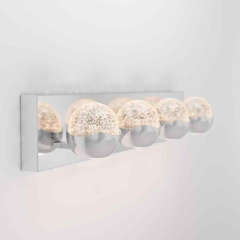 Artika Oracle 27 in. 4 Light Chrome Modern Integrated LED 5 CCT Vanity Light Bar