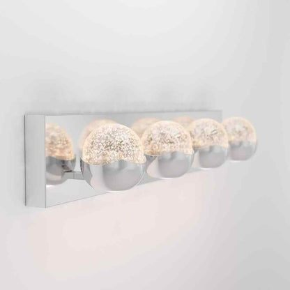 Artika Oracle 27 in. 4 Light Chrome Modern Integrated LED 5 CCT Vanity Light Bar