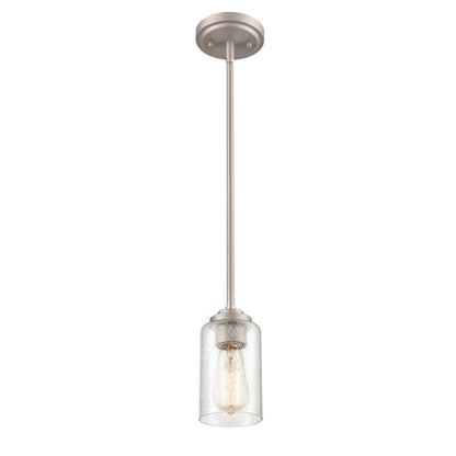 Millennium Lighting Moven 1-Light 5 in. Satin Nickel Hardwired Mini-Pendant