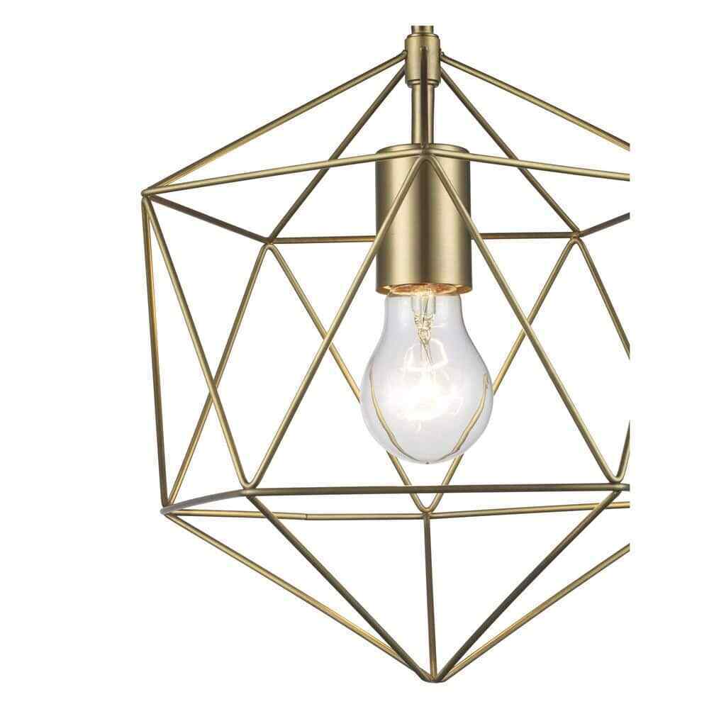 Hampton Bay Winfield 9.5 in. 1-Light Gold Semi-Flush Mount Ceiling Light Fixture