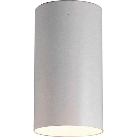 Volume Lighting 1-Light White Flush Mount Ceiling Light Cylinder
