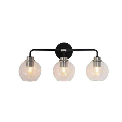 Hampton Bay Vista Heights Brushed Nickel and Matte Black Bathroom Vanity Light