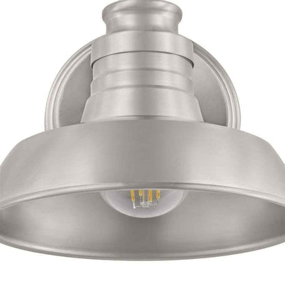Hampton Bay Elmcroft 7.63 in 1Light Brushed Nickel Modern Farmhouse Sconce Light