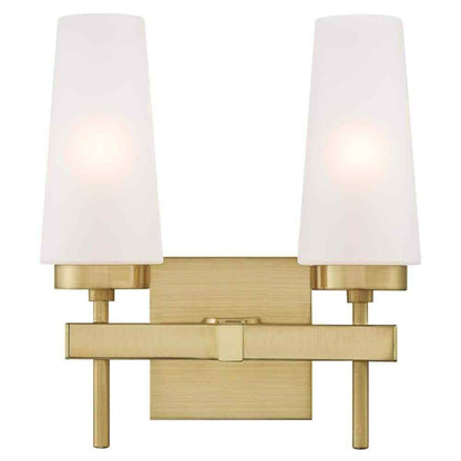 Westinghouse Chaddsford 2-Light Champagne Brass Wall Mount Bath Light