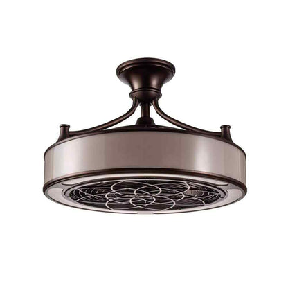 Home Decorators Windara 22 in. LED Indoor/Covered Outdoor Bronze Ceiling Fan