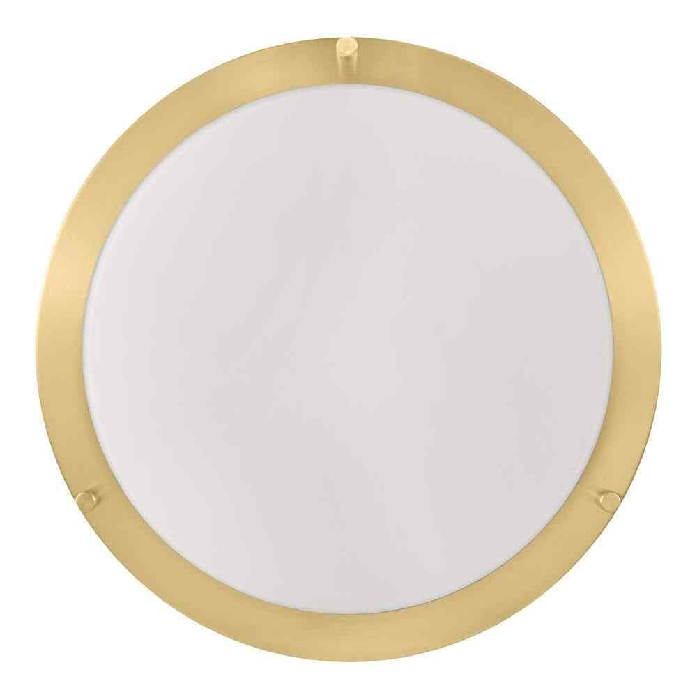 Hampton Bay Flaxmere 14 in. Brushed Gold Dimmable LED Flush Mount Ceiling Light