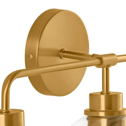 Hampton Bay Vista Heights 3-Light Gold Aged Brass Bathroom Vanity Light