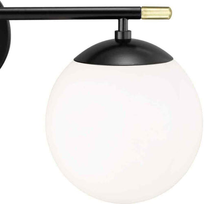 Progress Lighting Hartnett 8 in. 3-Light Matte Black Vanity Light