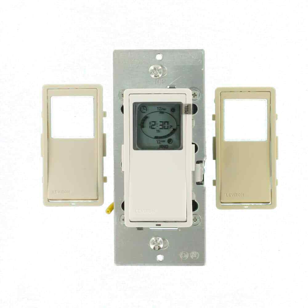 Leviton Programmable Timer Switch, 24-Hour, LCD Display, Single Pole
