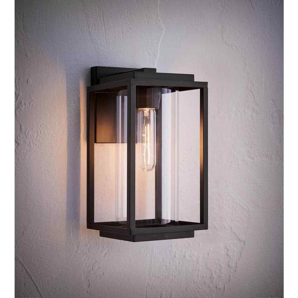 Progress Lighting Macstreet 1-Light Matte Black Modern Outdoor Wall Lantern