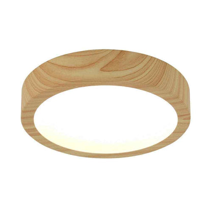 Artika Dryad 10 in. 1-Light Wood Integrated LED Modern Flush Mount Ceiling Light