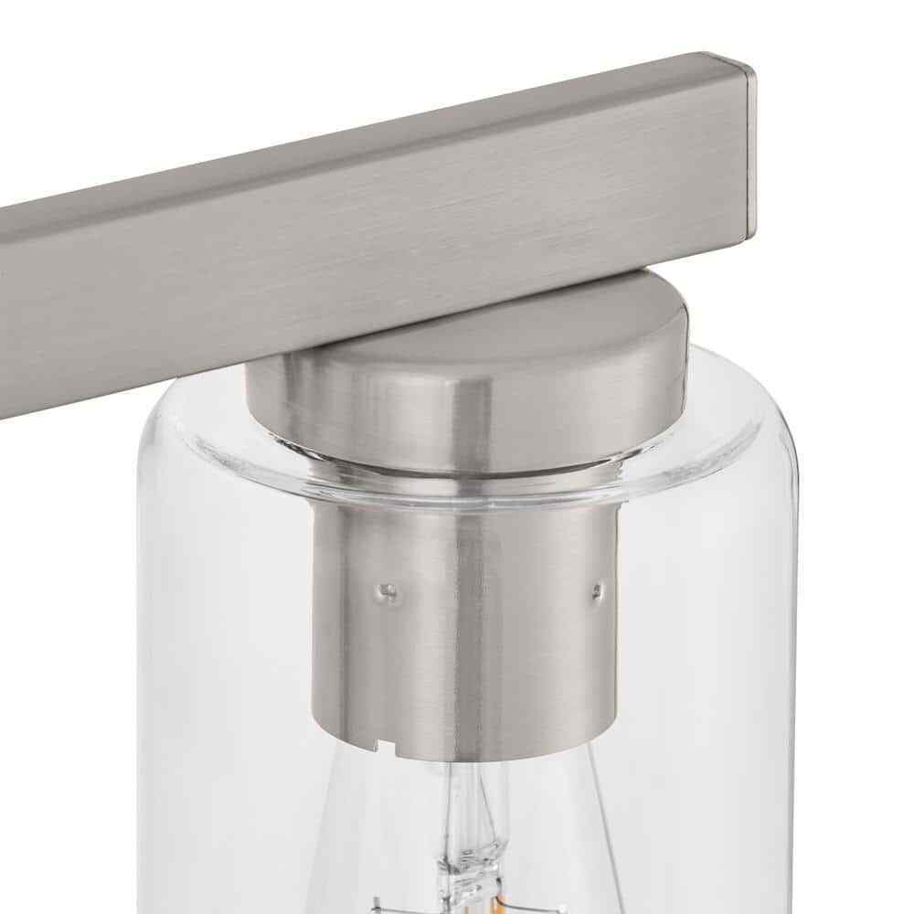 Hampton Bay Kendall Manor 22 in. 3 Light Brushed Nickel Bathroom Vanity Light