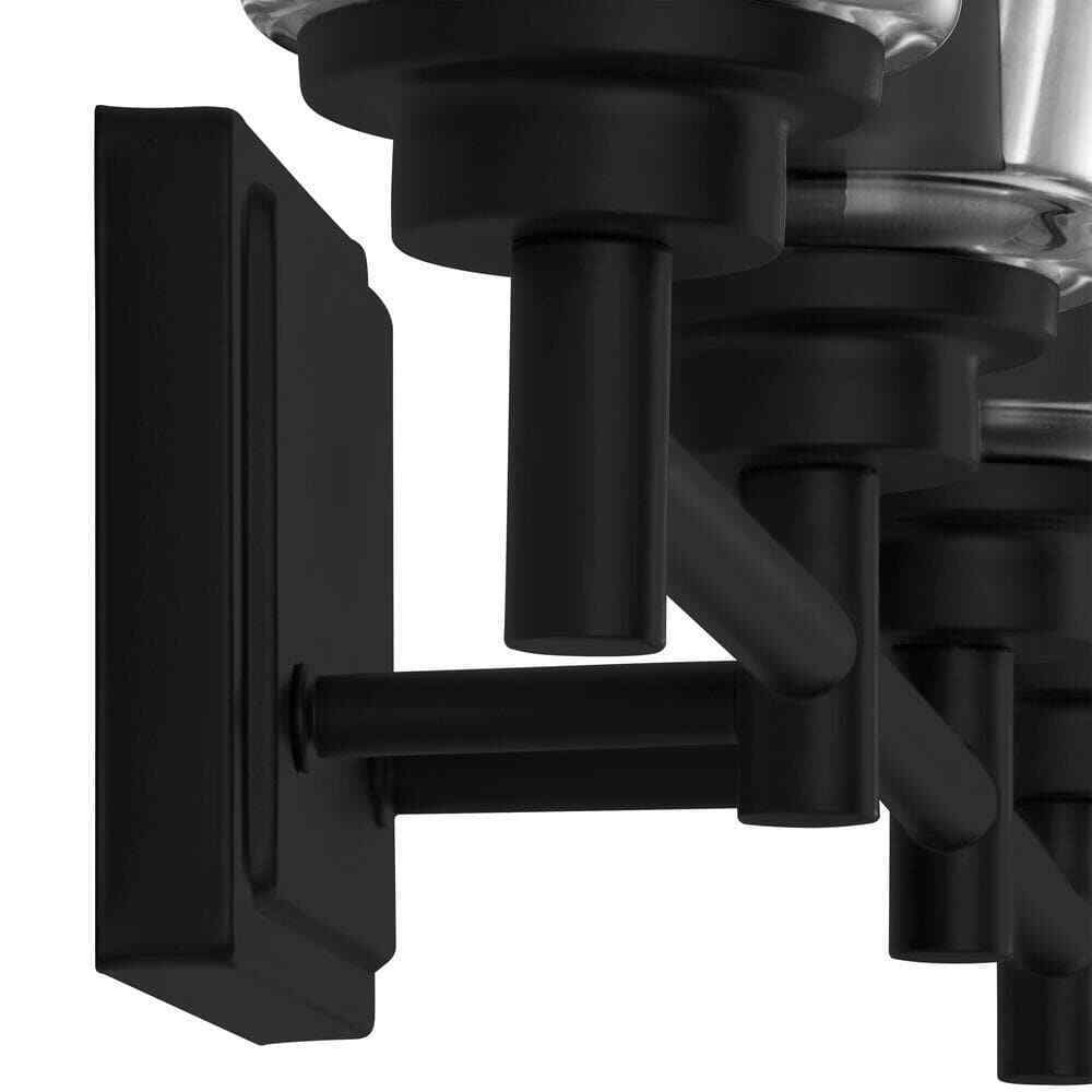 Hampton Bay Wakefield 31 in. 4-Light Matte Black Bath Vanity Light HB3682-43