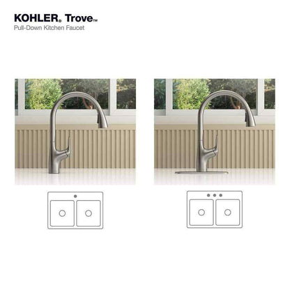 KOHLER Trove Single-Handle Pull Down Sprayer Kitchen Faucet in Vibrant Stainless