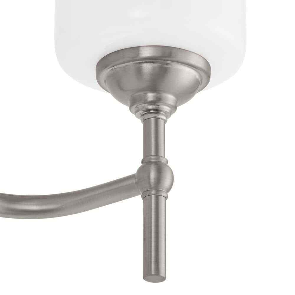 Home Decorators Ayelen 3-Light Brushed Nickel Modern Bathroom Vanity Light