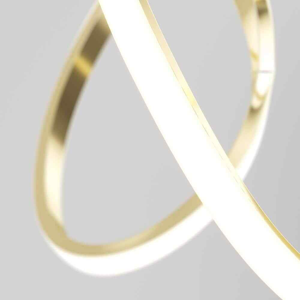 Artika Swirl 30-Watt 1 Light Gold Modern Integrated LED Pendant Light Fixture