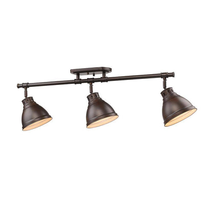 Golden Lighting Duncan 3-Light Rubbed Bronze Semi-Flush Mount