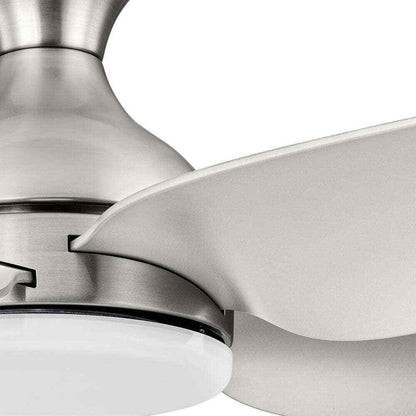 Hampton Bay Ceva 54 in. Indoor/Outdoor Brushed Ceiling Fan w/ Light and Remote