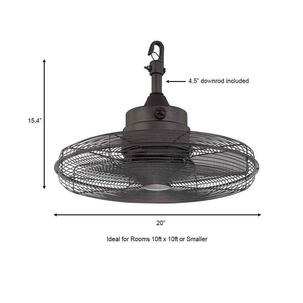 Home Decorators Collection Calthorpe 20 in. Portable Natural Iron Ceiling Fan