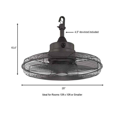 Home Decorators Collection Calthorpe 20 in. Portable Natural Iron Ceiling Fan