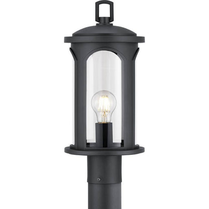 Progress Lighting Faywood 1-Light Matte Black Outdoor Post Lantern