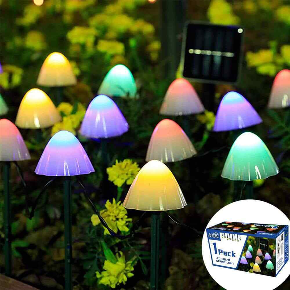 SOWAZ 20 LED 20 ft. Outdoor Solar Integrated LED Bulb String Light