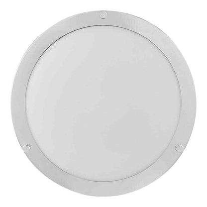 Hampton Bay Flaxmere 12 in. Chrome Dimmable LED Flush Mount Ceiling Light