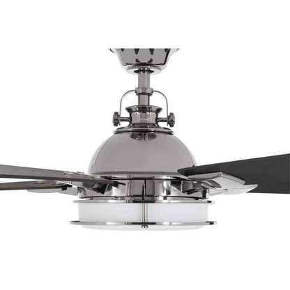 Home Decorators Kennedy 56 in. LED Gunmetal Ceiling Fan w/ Light Remote Control