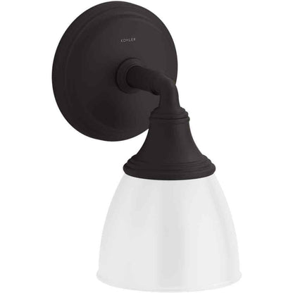 KOHLER Devonshire 1 Light Matte Black Indoor Bathroom Wall Sconce LBNFJQ235W238