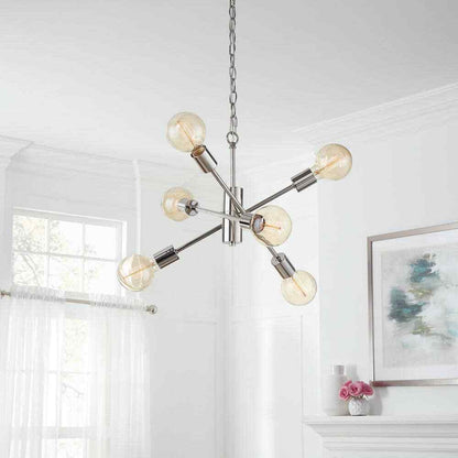 Home Decorators Collection Fife 6-Light Polished Nickel Sputnik Chandelier